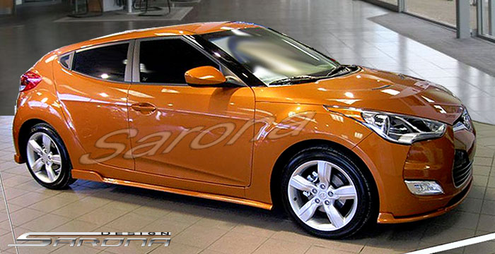 Custom Hyundai Veloster  Sedan Side Skirts (2012 - 2017) - Call for price (Part #HY-005-SS)